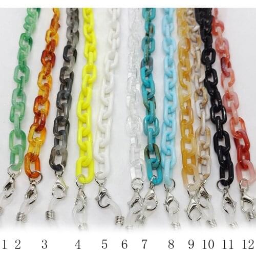 New Wide Amber Acrylic Glasses Chain Women Reading Glasses Hanging Neck Chain Large Sunglasses Chain Eyeglasses Strap
