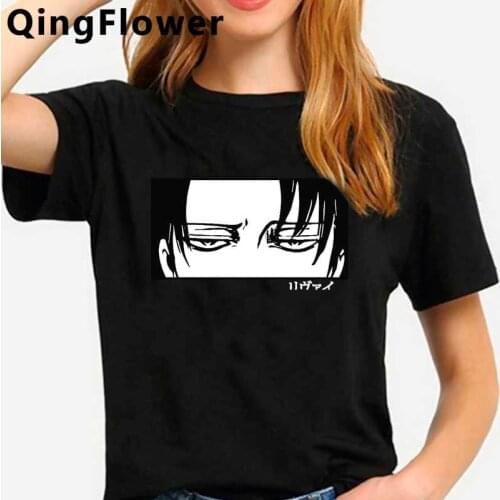 Attack on Titan Shingeki No Kyojin Levi summer top women vintage harajuku print harajuku kawaii t shirt summer top tumblr
