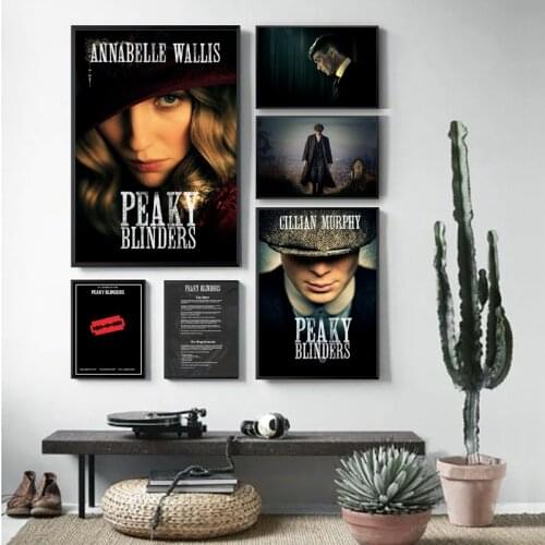 Peaky Blinders Classic Movie TV Posters and Prints Wall Art Modern Canvas Painting Wall Pictures for Living Room Home Decor