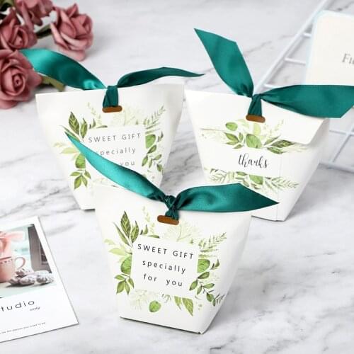 Wedding Favors Gift Box Ribbon Paperboard Candy Boxes Package Birthday Party Favor Bags Wedding Sweet Supplies Gift Boxes