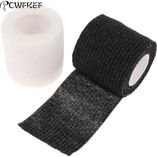 Black White Tattoo Handle Bandage Tape Anti-slip Waterproof Disposable Self-adhesive Grip Cover Wrap Elastic Bandage