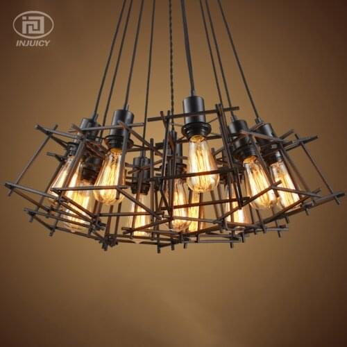 Industrial Retro Vintage Edison Iron Birdcage Simple Ceiling Lamp Cafe Bar Shop Store Restaurant Pendant Lighting