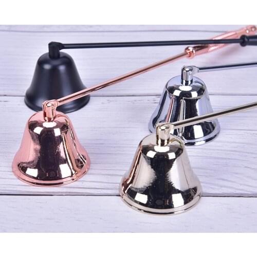 Wedding Candle Fire Extinguisher Stainless Steel Candles Wick Trimmer Oil Lamp Scissor Cutter Bell Shaped Scented Candle Snuffer