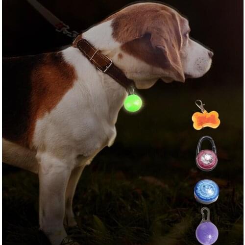 LED Flashlight glow in the dark dog Pendant Night Safety Pet Leads Necklace Luminous Accessories Cat Dog Collar Leads Lights