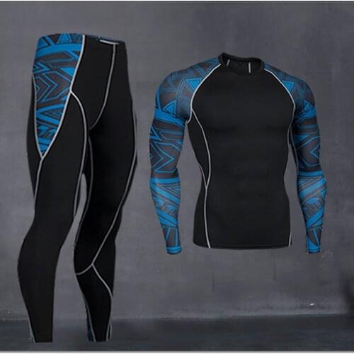 Men Long johns Winter Thermal Underwear Mens Sportswear Winter Training Base layer Thermal Sport suit Compression Clothes