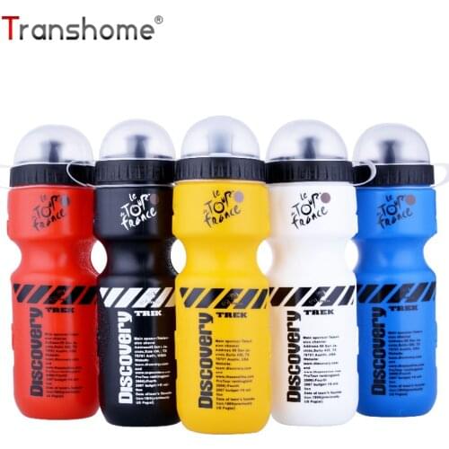Transhome Drinkware Sports Water Bottle 650ml Bicycle Bike Sports Drink Bottle for Water With Lid Plastic Portable Leak-proof