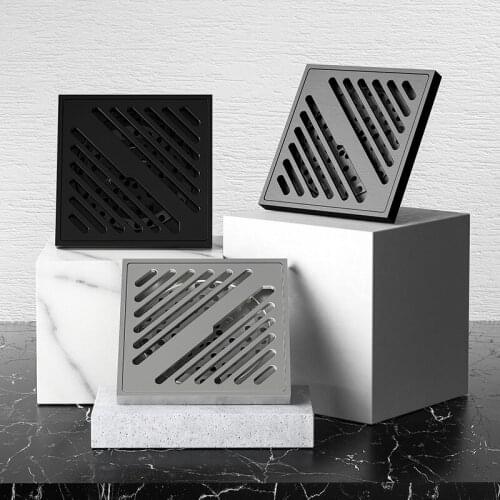 Floor Drain Oblique Stripe Odor-resistant Brass DrainToilet Bathroom Laundry Room Odor-proof Floor Drain Bathroom accessories