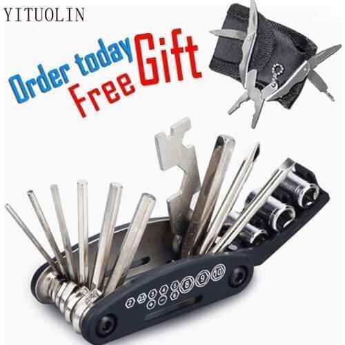 YITUOLIN Motorcycle Multifunctional Repair Tools Kit Set Hex Spoke Wrench MTB Road Bike Bicycle Screwdriver Free Shipping