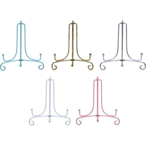 Iron Display Stand, Iron Easel Plate Display Photo Holder Stand, Displays Cookie, Biscuit, Candy, Dessert, Pastry or Pictures