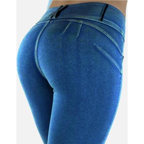 Autumn Skinny Casual Pencil Pants Women Solid Elastic High Waist Button Zipper Trousers Female 2020 Spring Fashion Ladies Pants