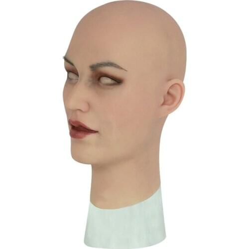 Realistic Silicone Mask Female Fask Crossdresser Transvestite Shemale Drag Queen Cosplay Masquerade Halloween Dress Up
