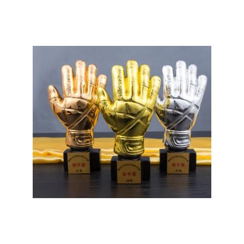 FOOTBALL MATCH GOLDEN GLOVES TROPHY TROPHY PLATING GOALKEEPER MEDAL RESIN CRAFTS WHOLESALE FACTORY DIRECT SELLING