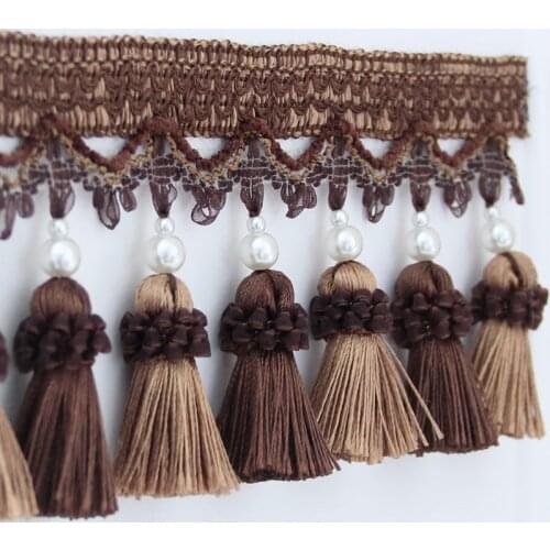 1M/Lot Tassels Fringe Lace Trims Curtain Accessories Decorative Sofa Cushion Stage Ribbon Belt DIY Sewing Fringe Braided Lace