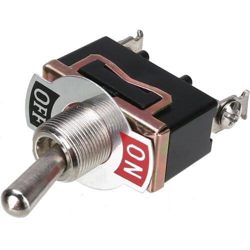 5pcs 12V 15A Car Heavy Rocker Toggle Flick Switch ON/OFF Dash Light Metal SPST 2pin For Boat Truck Auto Parts