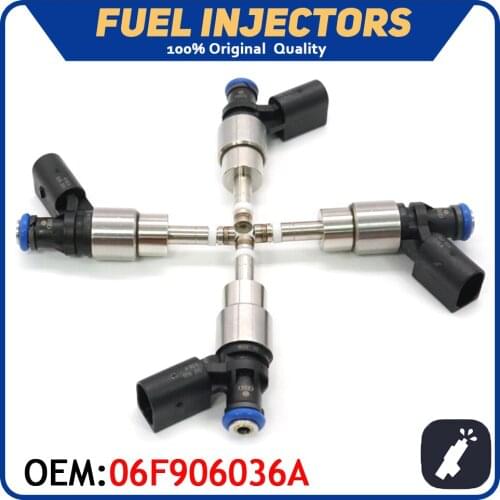 Car Fuel Injector Nozzle 06F906036A For Audi A3 TT A4 Quattro For Volkswagen Golf GTI Passat EOS 2.0L I4 2005-2009 0261500020