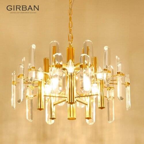 Girban Brand Modern Crystal Chandelier Lighting Luxury Chandelier Lampfor Bedroom Living Room Ceiling Lamp Corridor Hallway Lamp