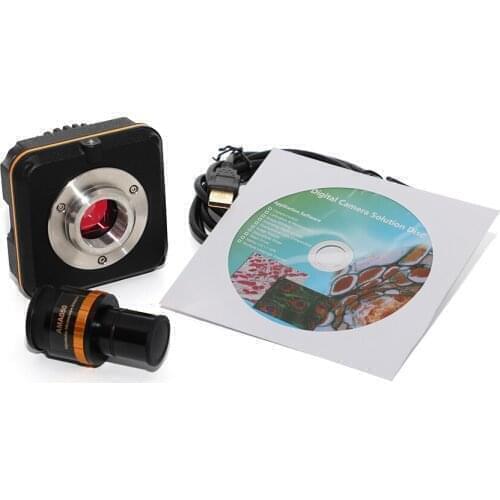 9.0M LCMOS Digital Microscope Camera USB2.0 1/2.4“ Sensor 47fps with Adjustable 23.2mm Eyepiece to C-mount Adapter