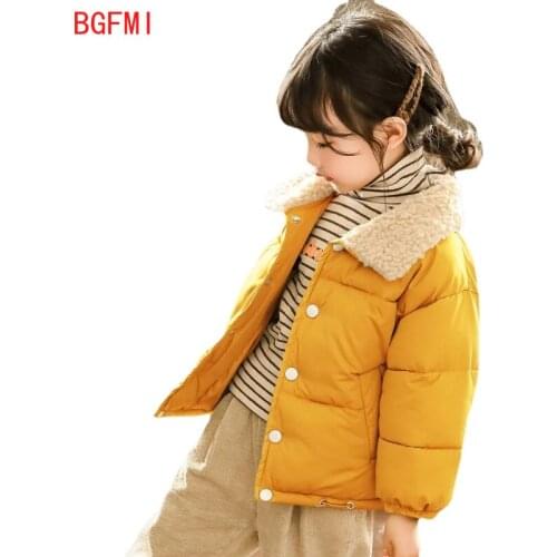 2021 Winter kid Girls Coats Children Warm Cotton-padded Jacket Kids Diamond Outerwear Student Outdoor Warm Parkas Baby Clothing