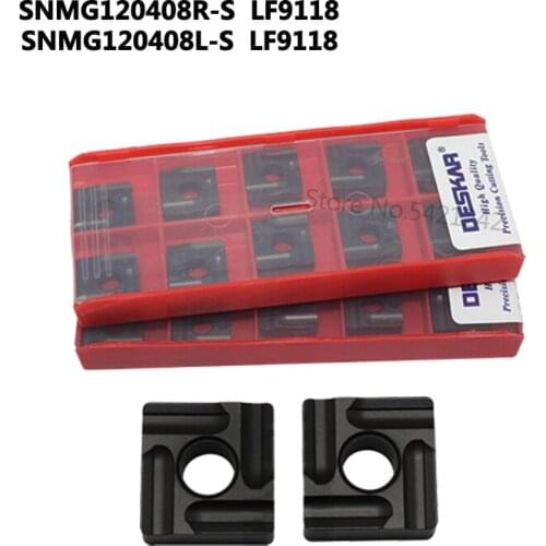 10PCS SNMG120408 R-S L-S LF9018 LF9118 DESKAR Carbide Insert CNC lathe metal Cutting tool External turning Tool For Steel