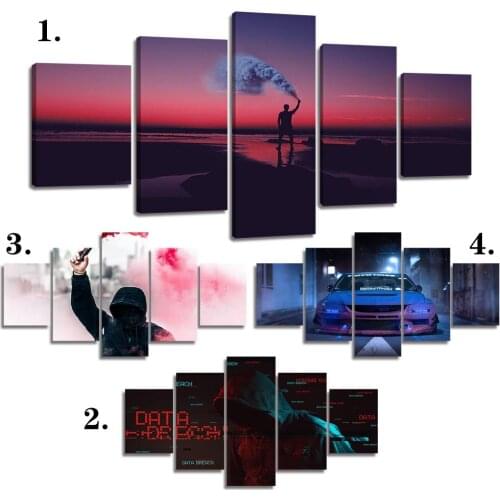 Canvas Painting Seaside Smoke Posters and Prints Wall Art Picture for Living Room Home Decor No Frame