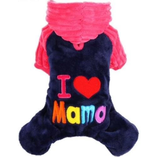 Petalk Pet Jumpsuit Outfit LOVE Warm CatClothing For Pet Dog Coats Jackets for chihuahua XXS XS S M L