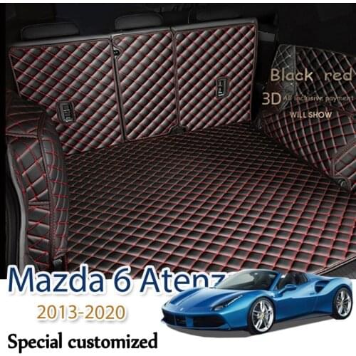 Leather Car Trunk Mat For Mazda 6 Atenza 2013-2020 Cargo Liner Accessories Interior Boot