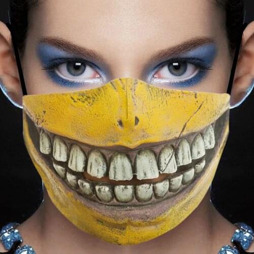 Hot Halloween Fashion Masks Clown Mouth Skull Womens Men Unisex Street Sports Face Dust-proof Protection Dustproof Cycling Mask