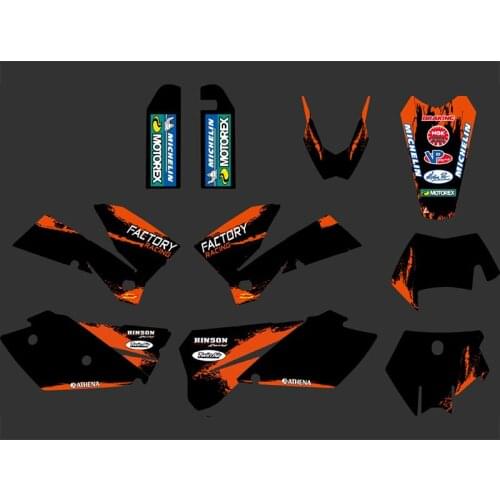 Motorcycle Equipments Parts Protection Emblems Graphics Kit for KTM Motor Bike EXC 2005 2006 2007 Decals