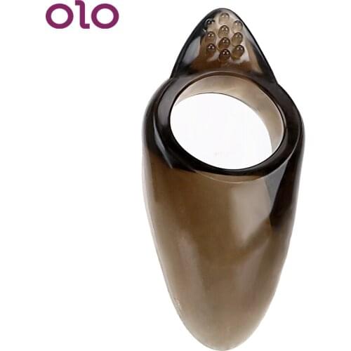 OLO Delay Ejaculation Penis Ring Cock Ring Silicone Flexible Clitoris Stimulate Erotic Sex Toys for Men Male