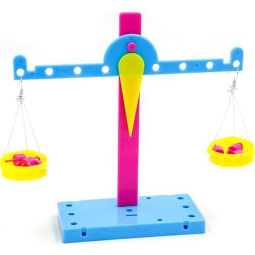 Plastic Balance Scale Lever Principle Educational Experiments DIY Material Physics Teaching For Kids Students