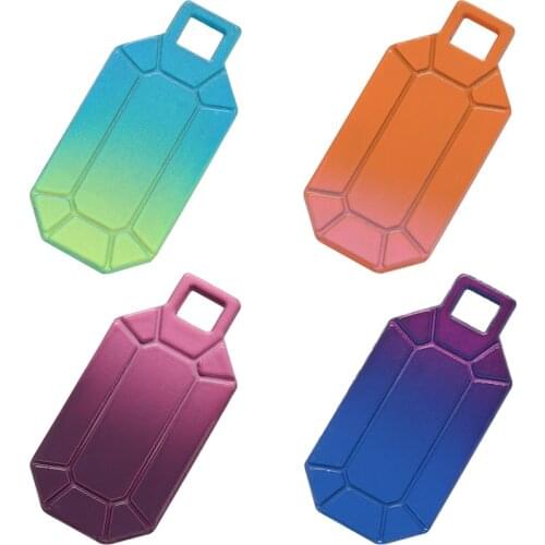 ZHUKOU Gradient Gas Bottle Pendant Multicolor Earrings Pendant Accessories for DIY Jewelry Accessories Supply Wholesale VD952