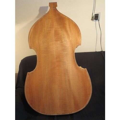 Hand carved unfinished 1/2 upright bass,spurce top/Plywood back #1