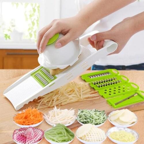 Stainless Steel Mandoline Slicer Potatoes Carrot Cucumber Grater Household Vegetable Slicer With 4 Blades Kitchen Accessories