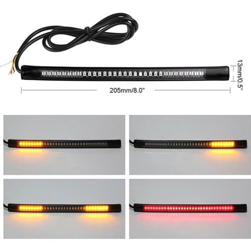 Universal Light Bar 48SMD Lamp Strip Motorcycle Car LED Brake Light Turn Signal Motorcycle License Plate Taillight Light Strip