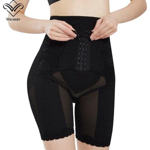 Wechery Waist Trainer Body Shaper Slimming High Waist Tummy Control Panties Thigh Slimmer Butt Lifter Modeling Strap Shapewear