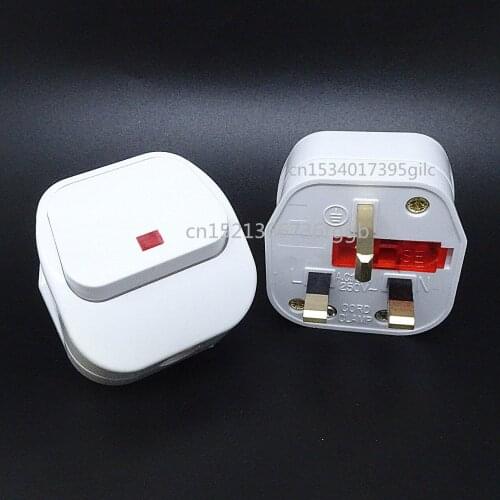 Wiring plug British standard switch with fuse 13A Hong Kong version British plug self-wiring electric heater socket