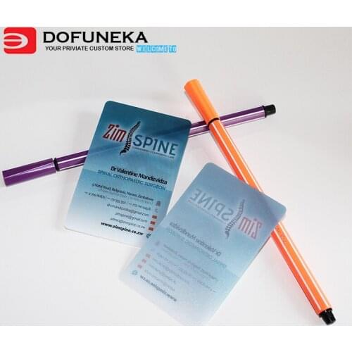 High quality free design great price transparent business card