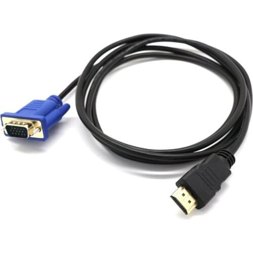 1.8M/6FT HDMI-compatible Cable HDMI To VGA HD With Audio Adapter Cable Male To A Male Cable Converter 1080P For TV DVD BOX
