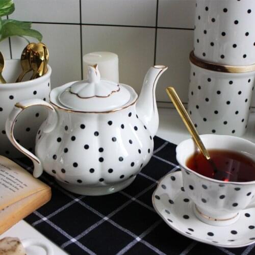 1PC 860ML Ceramics Teapot Heat Resistant With Filter Flower Tea Pot Oolong Puer Kettle Glass Coffee Tea Pot Tool Kettle Set