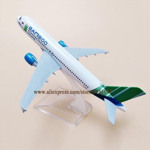 16cm Air Vietnam BamBoo Airways Airbus 320 A320 Airlines Metal Alloy Airplane Model Plane Diecast Aircraft