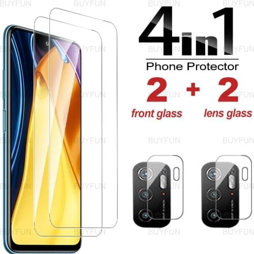 4in1 Tempered Glass For Xiaomi Poco M3 Pro 5G 6.5 inch HD Front Safe Screen Protector for poco pocophone m3 pro Camera Glass