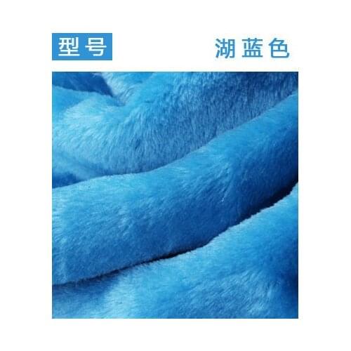 6# blue 8mm Minky fleece plush fabric velboa for DIY sewing Stuffed toys material Warp knitting PV velvet(100*165cm)