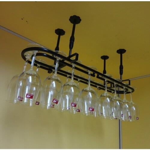 60*25CM Fashion ellipse Bar Red Wine Goblet Glass Hanger Holder Hanging Rack Shelf bar goblet holders Three color optional