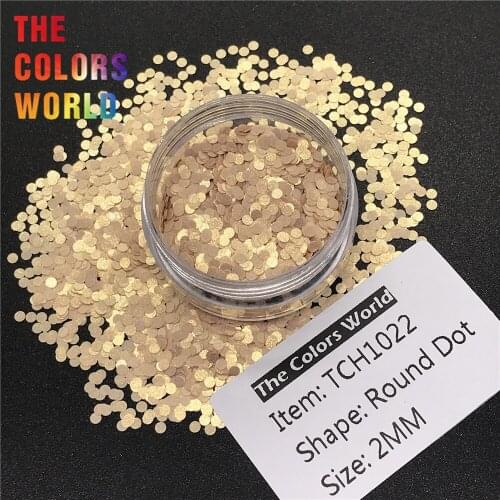 TCT-226 Round Dot Shape Matte Color 2MM Solvent Resistant Nail Glitter Nail Art Decoration Body Glitter Nail Polish Handwork DIY