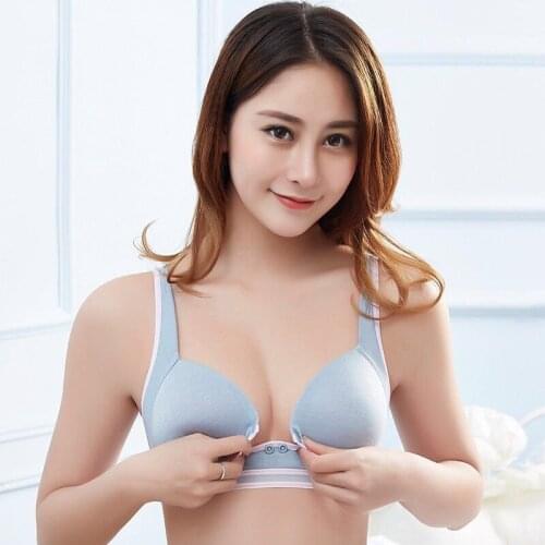 Wire Free Front Closure Breastfeeding Maternity Nursing Bra Pregnant Women Sleeping Bras Soutien Gorge Allaitement Underwear