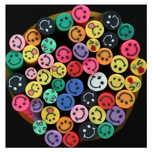By dhl or ems 200bags 50pcs/bag Funny Women Cartoon Polymer Clay Fruit Heart Cake Bar Decoration Strip Nail Polish Tool new