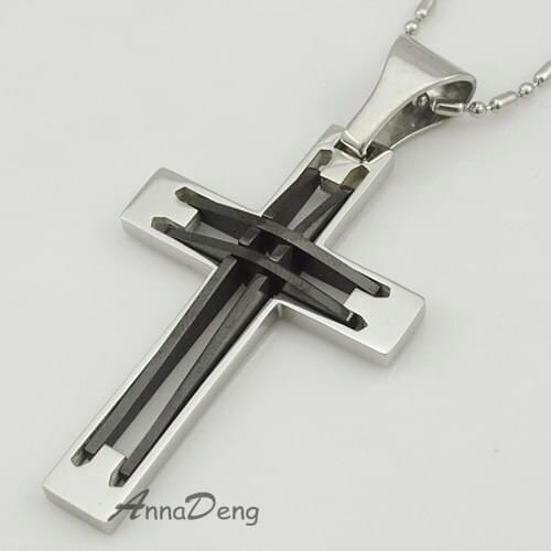CHIMDOU fashion stainless steel cross pendant necklace for men jewelry AP388