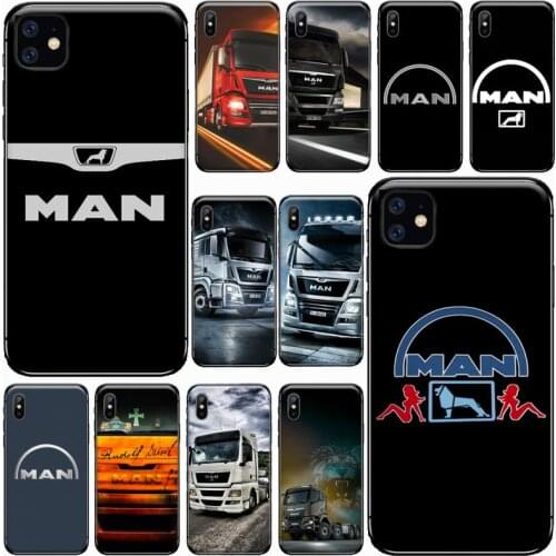 Man trucks design logo Phone Cases for iPhone 11 12 pro XS MAX 8 7 6 6S Plus X 5S SE 2020 XR Luxury brand shell funda coque