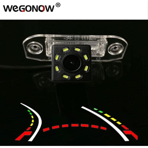 For Volvo S40 S60 S80 XC90 XC60 V60 S80L S60L S40L HD Wireless Car CCD Rear Camera Fisheye 8 12 led dynamic Night Vision bracket