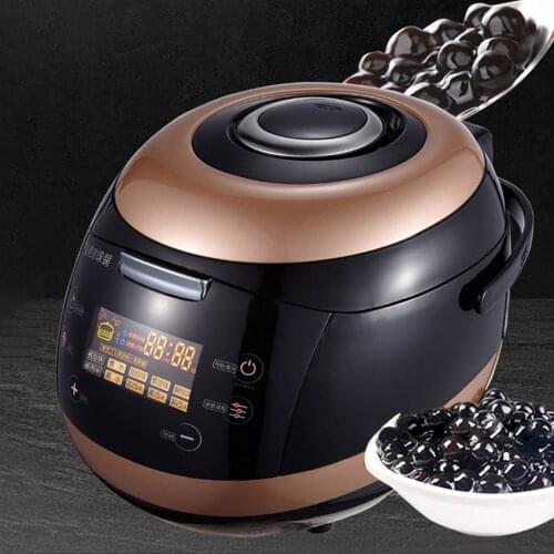 860W Bubble Tea Pearl Cooking Pot Sago Cooker Making Machine Non-Stick Pan 5L Large Capacity Tapioca Pearl Cooker Pearls Machine